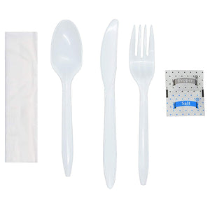 Cutlery, Plastic Meal Kit 6pc, Bulk, 250 sets per case